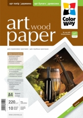 Фотобумага ColorWay ART матовая дерево 220г/м, 10л, A4. Купить фотобумагу