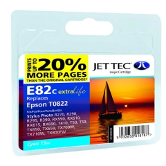 Купить совместимый струйный картридж к EPSON Stylus Photo R-270/390/RX-590 Cyan + 20% 16 ml (110E008202) E82C Jet Tec
