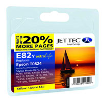 Купить совместимый струйный картридж к EPSON Stylus Photo R-270/390/RX-590 Yellow + 20% 16ml (110E008204) E82Y Jet Tec