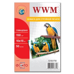 Фотобумага WWM, глянцевая 150 g/m2, 100х150 мм, 50л (G150.F50). Купить фотобумагу