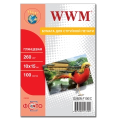Фотобумага WWM, глянцевая 260g/m2, 100х150 мм, 500л (G260N.F500C). Купить фотобумагу