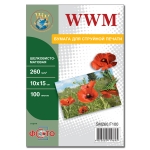 Фотобумага WWM, шелковисто матовая 260g, 100х150 мм, 100 л (SМ260.F100)  