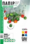 Фотобумага ColorWay сатин, микропористая 260г/м, 10х15 20л (ПС260-20)