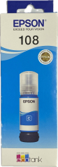 Чернила EPSON для L8050/ L18050 EcoTank Cyan №108 70мл. original ― Витратні матеріали для струминного та лазерного друку