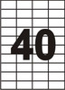 Самоклеющаяся этикетка sPRO А4 40 делений 52,5 х 29,7мм