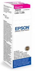 Чернила EPSON Контейнер EPSON C13T66434A для L100/ L200 magenta. Купить чернила для принтера