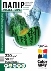 Бумага ColorWay глянцевая двусторонняя 220г/м, A4 50л (ПГД220-50)
