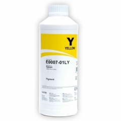 Купить чернила InkTec (E0007-01LY) Yellow 1 литр, пигментные. Купить чернила для принтера