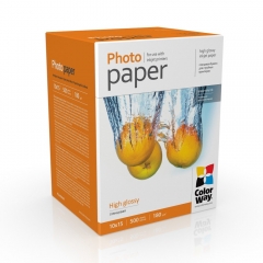 Фотобумага ColorWay глянцевая 180г/м,10х15 500л (PG180-500) карт.уп. Купить фотобумагу