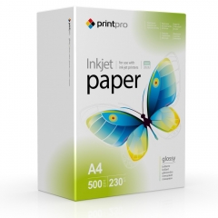 Купить фотобумагу PrintPro глянец 230г/м  A4  500л (PG230-500)). Фотобумага ПринтПро