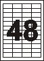 Самоклеющаяся этикетка sPRO А4 48 делений 48 х 23,25мм