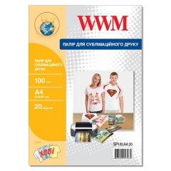 Купить cублимационная бумага WWM А4, 100 г, 20 листов, код (SP100.A4.20)