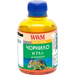 Купить чернила WWM для картриджа HP №711Y 200г Yellow водорастворимые (H71/Y)