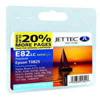 Купить совместимый струйный картридж к EPSON Stylus Photo R-270/390/RX-590 Light Cyan + 20% 16ml (110E008205) E82LC Jet Tec