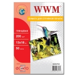 Фотобумага WWM, глянцевая 200g/m2, 130х180 мм, 50л (G200.P50)  