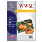 Фотобумага WWM, матовая 230g/m2, A3, 100л (M230.A3.100)  