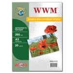 Фотобумага WWM, шелковисто матовая 260g, А3*20л (SM260.A3.20)  