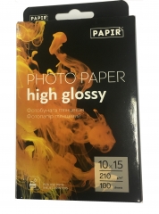 Фотобумага PAPIR 10*15 см Glossy Photo Paper 210g (100 лис.). Купить фотобумагу