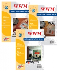 Пленка прозрачная самоклеющаяся для струйной печати WWM, 150g/m2, А4, 10л (FS150IN). Купить пленки для печати