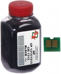 Купить тонер + чип HP CLJ CP1215 Black (АНК, 330011)